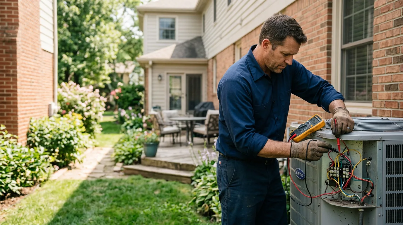 HVAC technician working near Watonga, OK